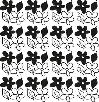 Seamless texture in the form of a flower pattern in doodle style vector