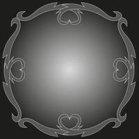 Beautiful gray frame on a monochrome gradient background vector