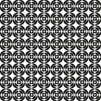 Vector seamless geometric texture in the form of a pattern of black round patterns on a white background