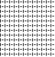 Vector seamless geometric texture in the form of a pattern of black perpendicular ovals on a white background