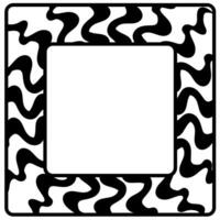 Black frame on a white background drawn in doodle style vector