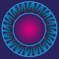 Abstract vector pattern in the form of a purple circle on a blue background