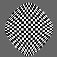 Abstract geometric illustration in the form of a chess pattern on a gray background vector