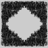 Vector abstract pattern in the form of a frame of black lines and dashes on a gray background