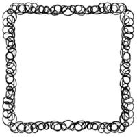 Black frame drawn in doodle style on a white background vector