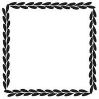 Quadrangular black frame in doodle style on a white background vector