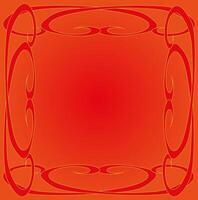 Beautiful frame on a red gradient background vector