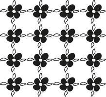 Vector texture in the form of leaves and flowers drawn in doodle style on a white background