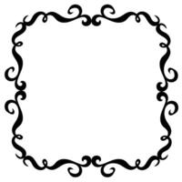 Black beautiful original frame on a white background vector