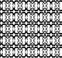 Seamless black geometric pattern on white background vector