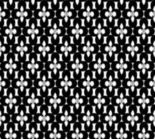 Vector seamless texture in the form of a monochrome floral pattern in black and white