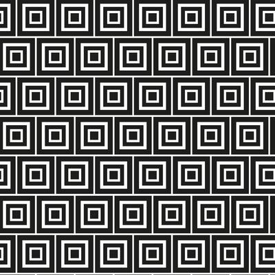 Vector seamless geometric texture in the form of a pattern of black squares on a white background
