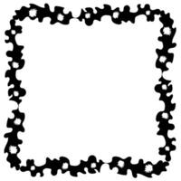 Square black frame in doodle style on a white background vector