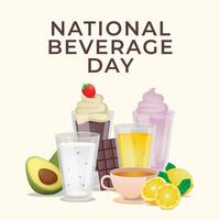 National Beverage Day design template good for celebration usage. beverage vector image. flat design. eps 10.