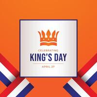 reyes día diseño modelo bueno para celebracion uso. kónigsdag Amsterdam. plano diseño. eps 10 vector