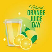 National Orange Juice Day design template good for celebration. orange vector template. flat design. vector eps 10.