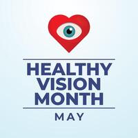 Healthy Vision Month design template good for celebration usage. vision vector illustration. eye vector image. flat design. vector eps 10.