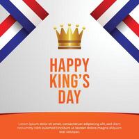 Kings Day design template good for celebration usage. vector eps 10. kings day amsterdam. flat design.