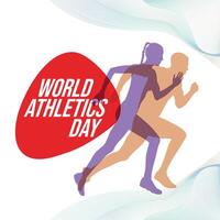 World Athletics Day design template good for celebration usage. athletic design template. flat design. vector eps 10,