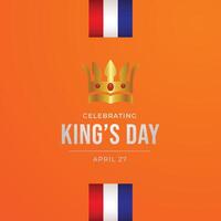 Kings Day design template good for celebration usage. vector eps 10. kings day amsterdam. flat design.