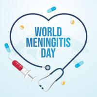 World Meningitis Day design template good for celebration usage. vector eps 10.  flat design. meningitis ribbon design.