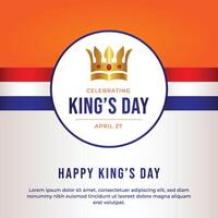 Kings Day design template good for celebration usage. konigsdag amsterdam. flat design. eps 10. vector