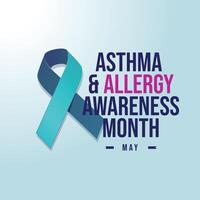 National Asthma and Allergy Awareness Month design template good for celebration usage. vector eps 10. flat design.