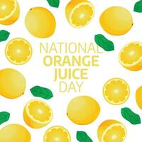 National Orange Juice Day design template good for celebration. orange vector template. flat design. vector eps 10.