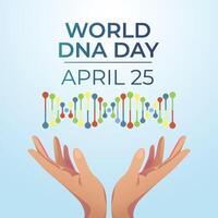 DNA Day design template good for celebration usage. DNA vector template. Vector eps 10. Flat design.