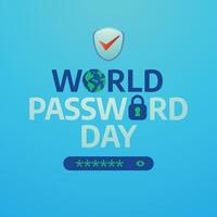 World Password Day design template good for celebration usage. password vector illustration. vector eps 10. flat design. vector eps 10.