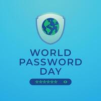 World Password Day design template good for celebration usage. password vector illustration. vector eps 10. flat design. vector eps 10.