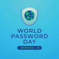 World Password Day design template good for celebration usage. password vector illustration. vector eps 10. flat design. vector eps 10.