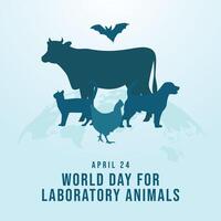 World Day for Laboratory Animals design template good for celebration usage. animals silhouette vector. vector eps 10. flar design.