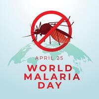 World Malaria Day design template good for celebration usage. mosquito vector template. vector eps 10. flat design.