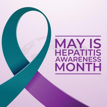 hepatitis conciencia mes diseño modelo bueno para celebracion uso. plano diseño. púrpura cinta vector. eps 10 vector