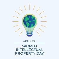 World Intellectual Property Day design template good for celebration usage. brain vector template. flat design. vector eps 10.
