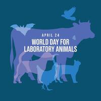 World Day for Laboratory Animals design template good for celebration usage. animals silhouette vector. vector eps 10. flar design.