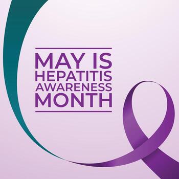 hepatitis conciencia mes diseño modelo bueno para celebracion uso. plano diseño. púrpura cinta vector. eps 10 vector