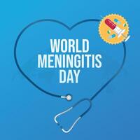 World Meningitis Day design template good for celebration usage. vector eps 10.  flat design. meningitis ribbon design.