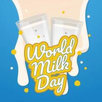 World Milk Day design template good for celebration usage. Milk splash. milk vector design. eps 10.