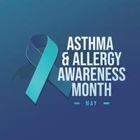 National Asthma and Allergy Awareness Month design template good for celebration usage. vector eps 10. flat design.