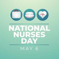 National Nurses Day design template good for celebration usage. vector eps 10. flat design. nurse icon.