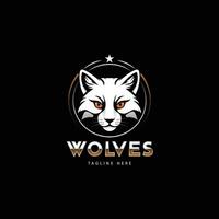 vector logo icon mascot wolves