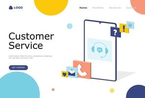 Customer Support and Advising Clients Vector Illustration Concept , Suitable for web landing page, ui,  mobile app, editorial design, flyer, banner, and other related occasion