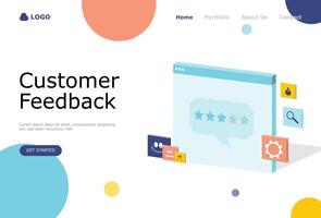 Customer Feedback Vector Illustration Concept, Suitable for web landing page, ui,  mobile app, editorial design, flyer, banner, and other related occasion