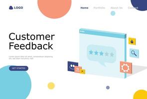 Customer Feedback Vector Illustration Concept, Suitable for web landing page, ui,  mobile app, editorial design, flyer, banner, and other related occasion