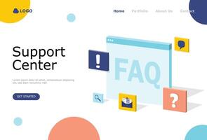 Frequently Asked Questions Vector Illustration Concept , Suitable for web landing page, ui,  mobile app, editorial design, flyer, banner, and other related occasion