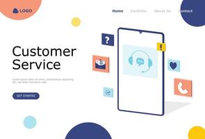 Customer Support and Advising Clients Vector Illustration Concept , Suitable for web landing page, ui,  mobile app, editorial design, flyer, banner, and other related occasion