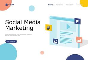 Social Media Marketing Vector Illustration Concept, Suitable for web landing page, ui,  mobile app, editorial design, flyer, banner, and other related occasion