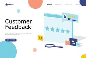 Customer Feedback Vector Illustration Concept, Suitable for web landing page, ui,  mobile app, editorial design, flyer, banner, and other related occasion